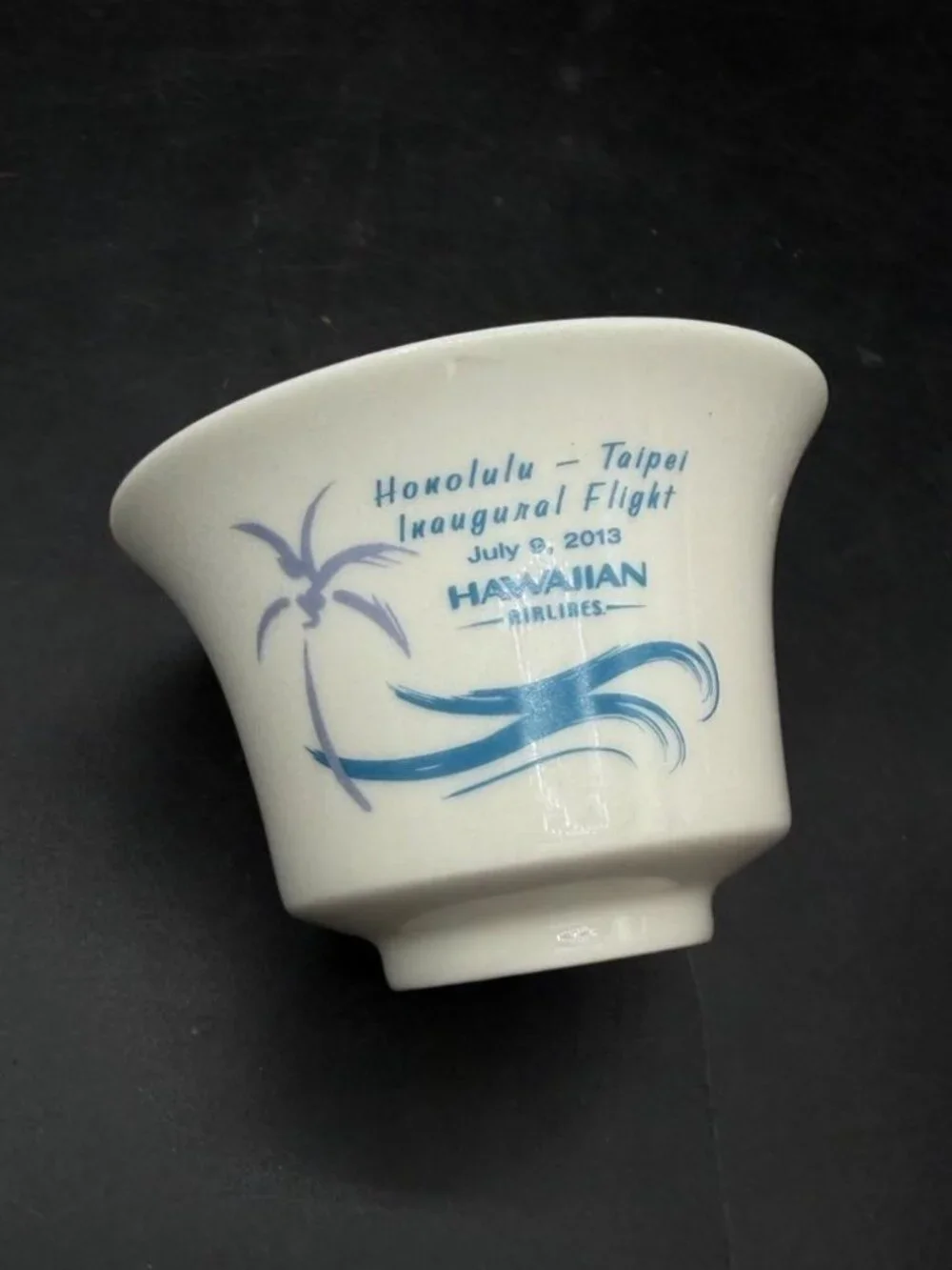 Hawaiian Airlines Inaugural Flight Honolulu to Taipei 2013 Gaiwan Cup Only